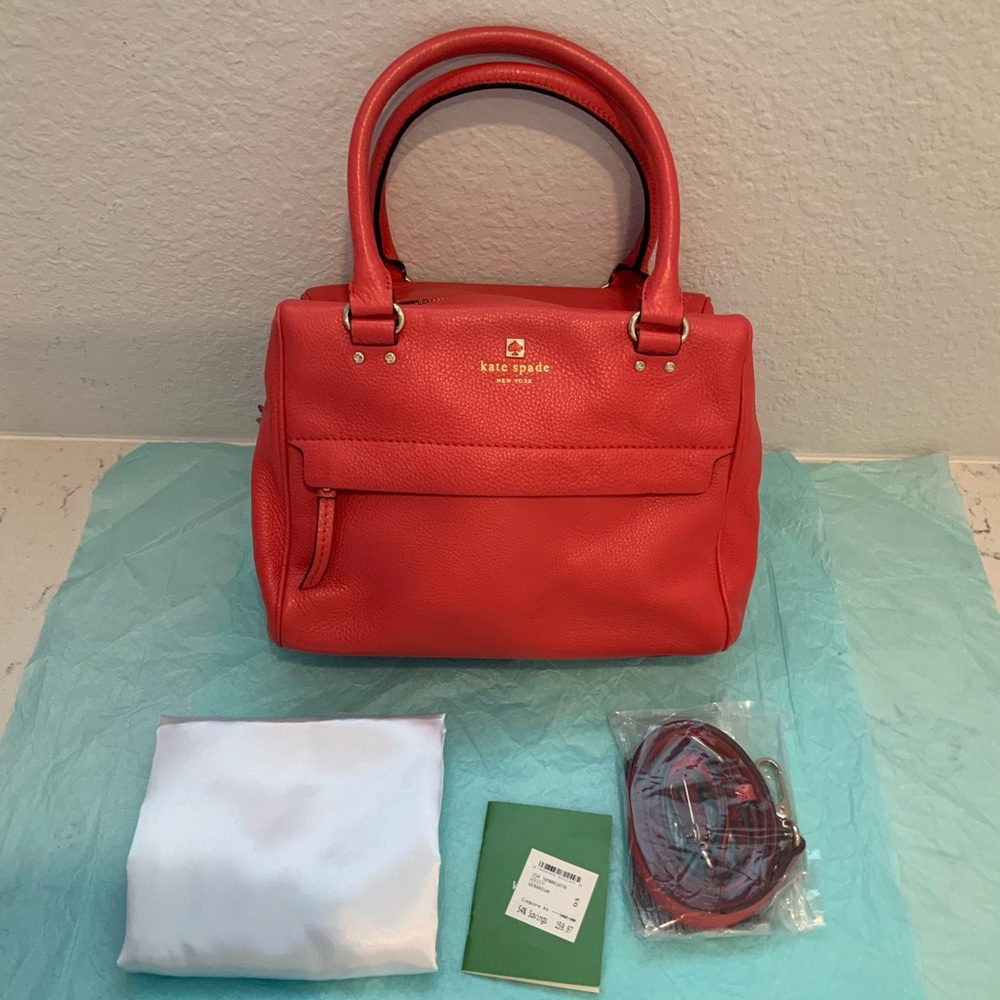 Kate Spade Grand Park Hadlen Coral Satchel Purse